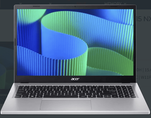 Laptop with 15.6-inch display, Intel Core i7 processor, 16GB RAM, 1TB SSD, Windows 11 Pro.
