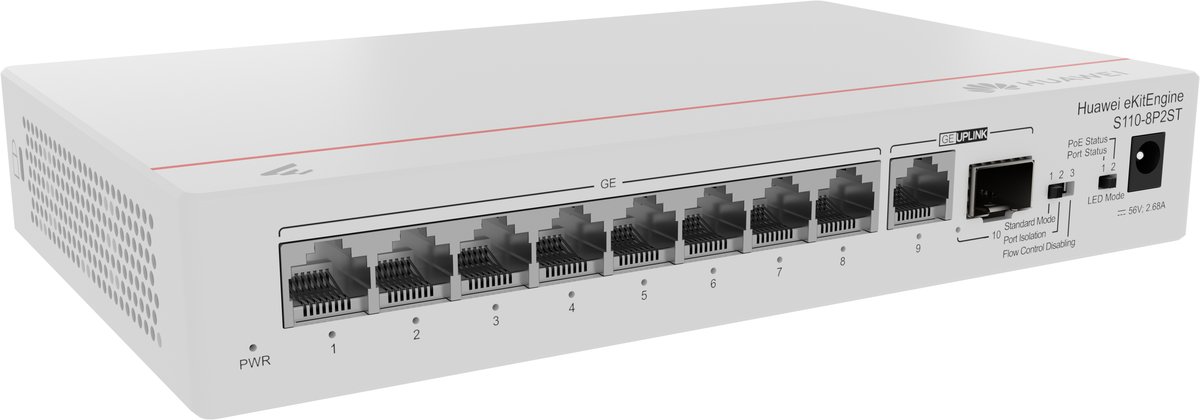 S110-8P2ST 8*10/100/1000BASE-T ports PoE+ 1*GE SFP port 1*10/100/1000BASE-T port | Buy Online in South Africa