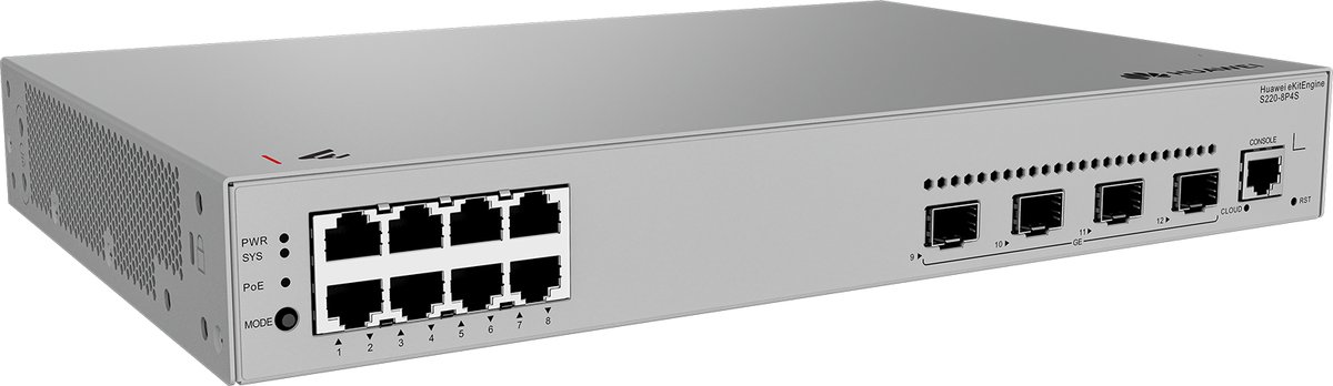 S220-8P4S 8*10/100/1000BASE-T ports(125W PoE+) 4*GE SFP ports built-in AC power | Buy Online in South Africa