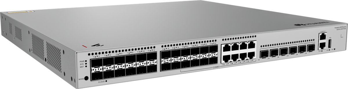 S530-24ST4XE 24*GE SFP ports 8 of which are dual-purpose 10/100/1000 or SFP 4*10GE SFP+ ports 2*12GE stack por | Buy Online in South Africa