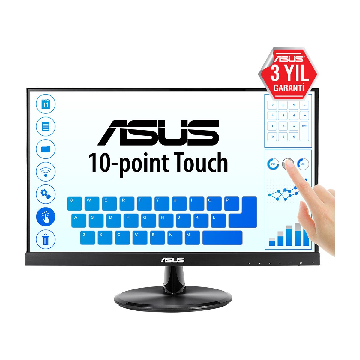 ASUS VT229H, Touch, 21.5 Wxga, TN Panel, 60Hz, AR16:9, 5ms – GTG, 220 NITS, 400:1, VA (H90/V60) - Asus | Buy Online in South Africa