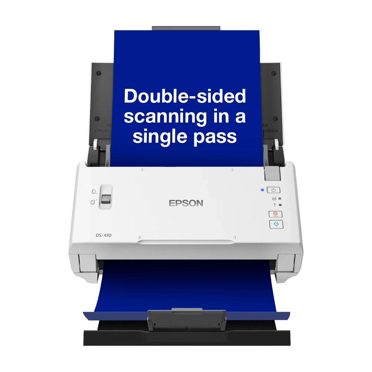 Epson WorkForce DS-410-Sheetfeed, A4 A3 with stitching, Duplex, 600x600DPI, 35ppm, Single Pass Dual - Epson | Buy Online in South Africa