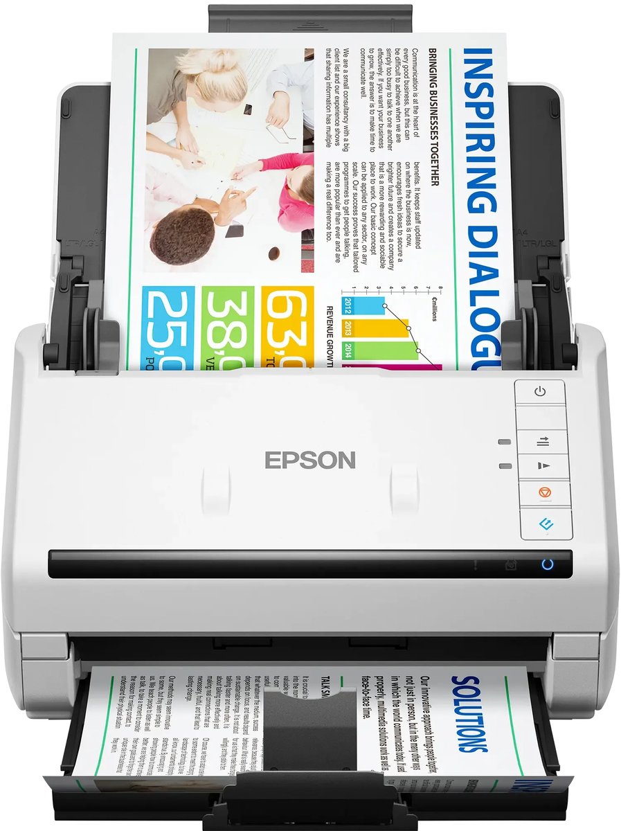 Epson WorkForce DS-770II-Sheetfeed, A4 A3 with stitching, Duplex, 600x600DPI, 45ppm, Single Pass - Epson | Buy Online in South Africa
