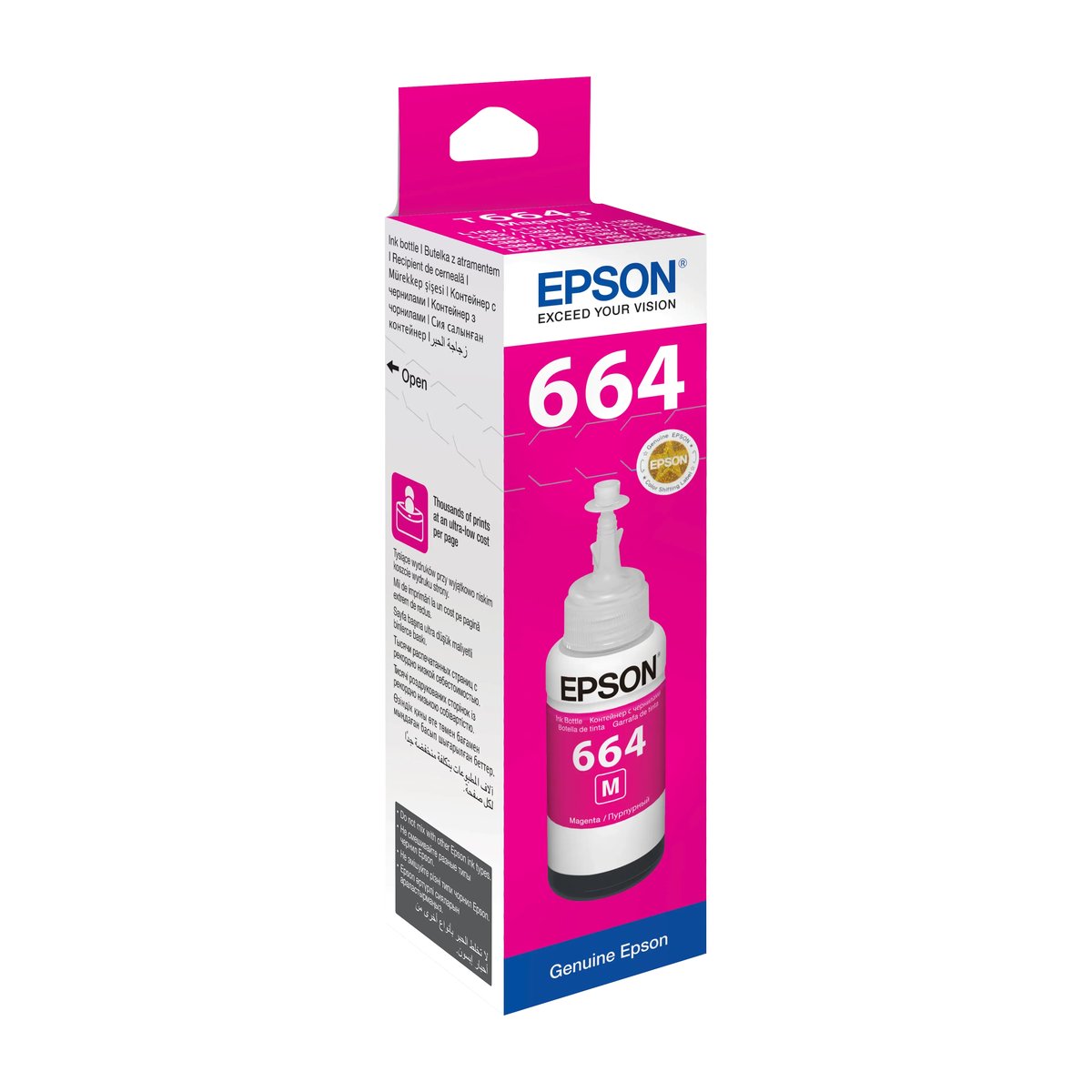 Epson T6643 Ecotank Magenta ink bottle (70ml). 7500 pages @ 5% coverage - Epson | Buy Online in South Africa