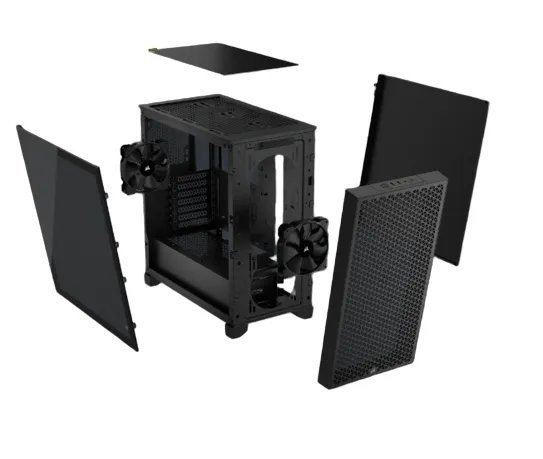 3000D AIRFLOW Black Mid-Tower PC Case, 2x 3.5", 2x 2.5" Drive Bays, Up to 360mm Radiator compatible | Buy Online in South Africa