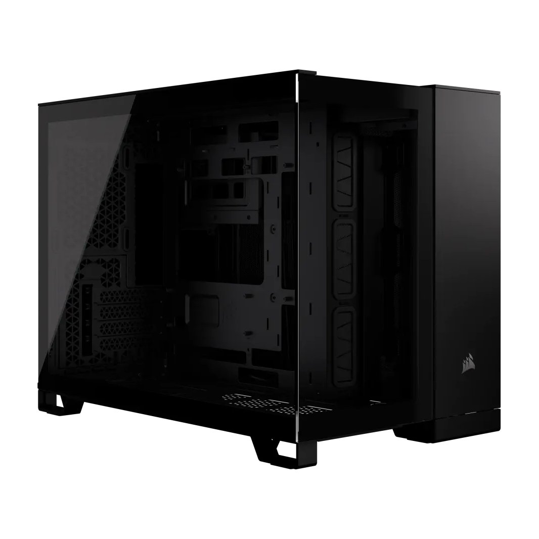 2500D Airflow Black Mid-Tower Dual Chamber PC Case, 2x 3.5", 2x 2.5" Drive Bays | Buy Online in South Africa