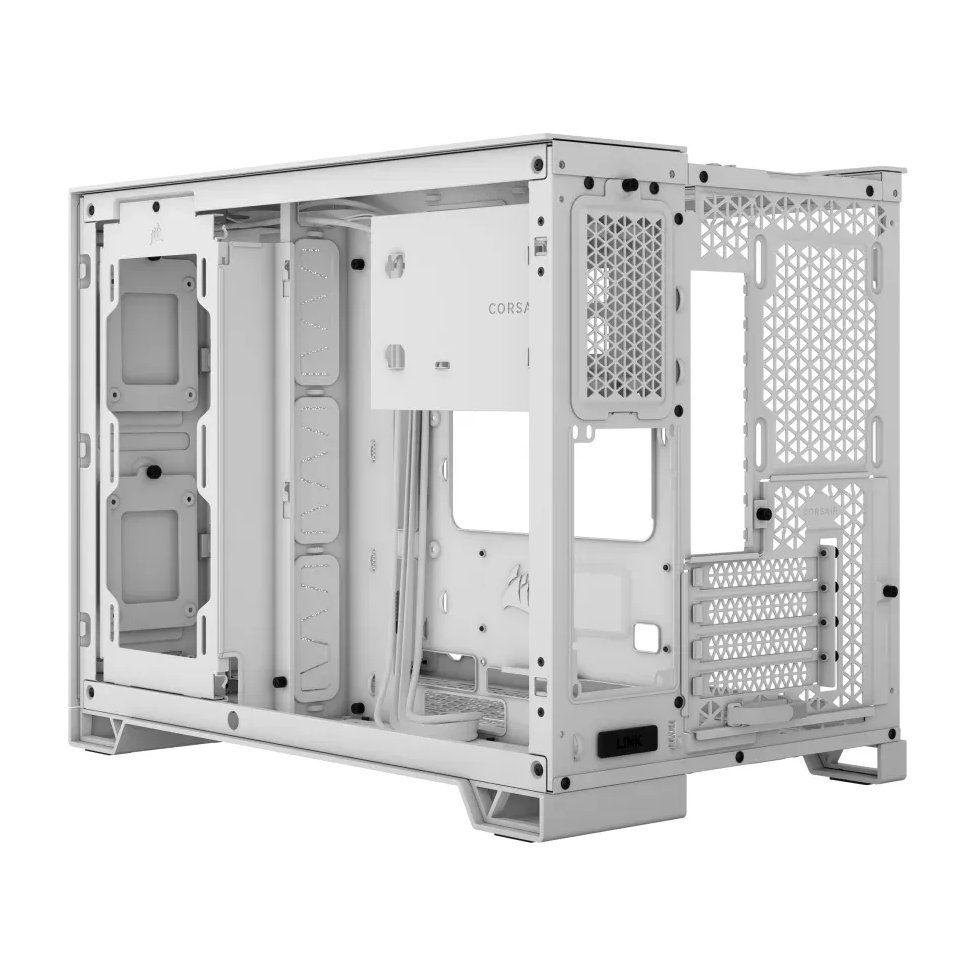 2500D Airflow White Mid-Tower Dual Chamber PC Case, 2x 3.5", 2x 2.5" Drive Bays | Buy Online in South Africa