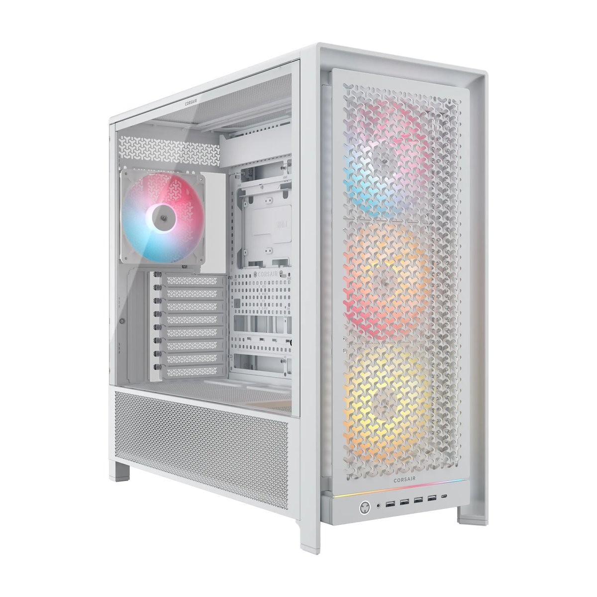 FRAME 5000D ARGB RS Mid-Tower PC Case, 4x 4x RS140 ARGB Fans, 2x 2.5", 1x 3.5", White | Buy Online in South Africa