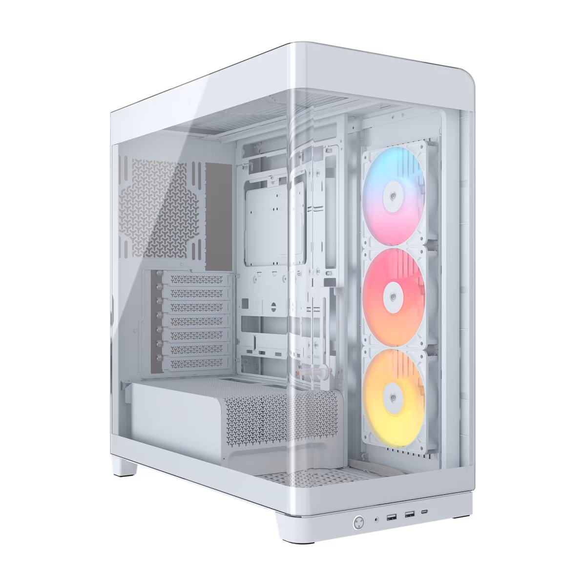 FRAME 4500X RS-R ARGB Panoramic Glass Mid-Tower PC Case, includes 3x RS120-R ARGB Fans, 4x 2.5" | Buy Online in South Africa