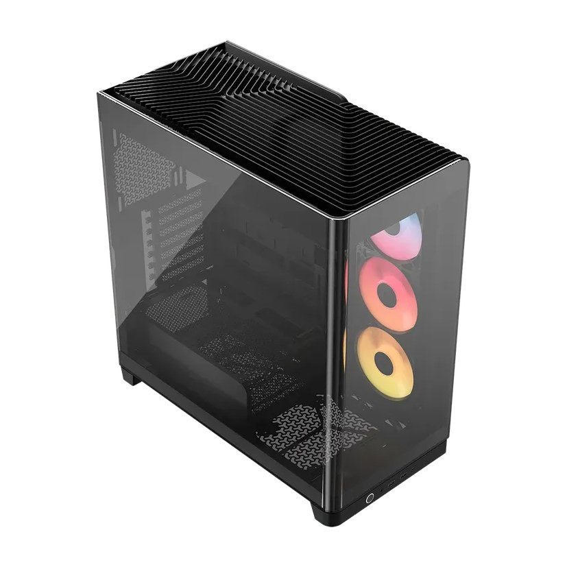 FRAME 4500X LX-R RGB LINK Panoramic Glass Mid-Tower PC Case, 3x RGB Fans Inclided, 4x 2.5", 2x 3.5" | Buy Online in South Africa