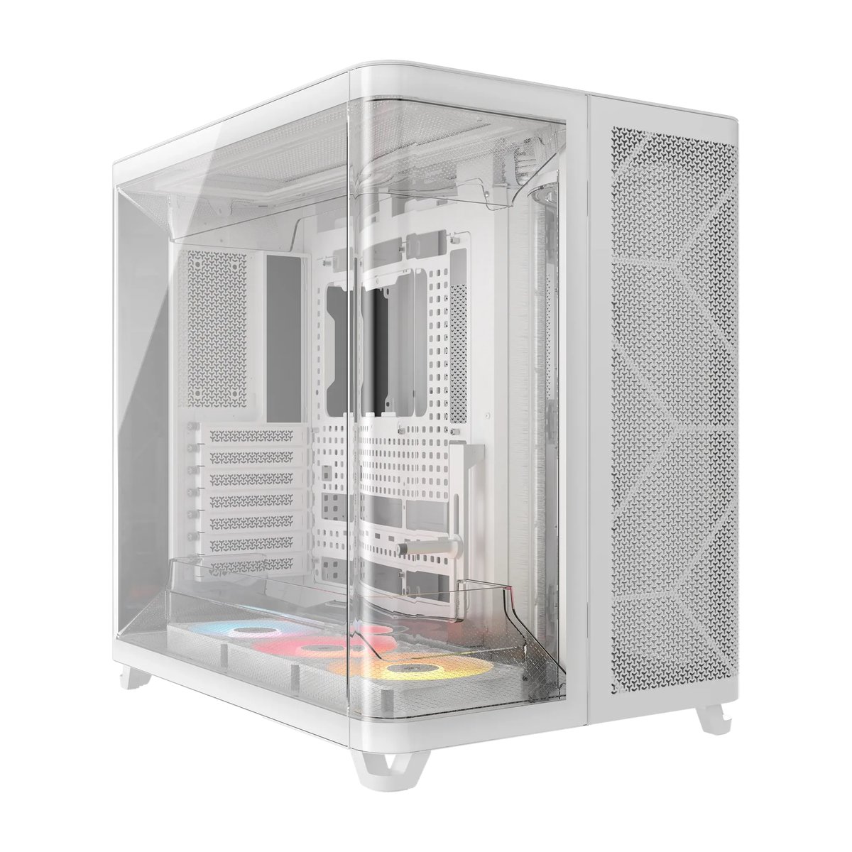 AIR 5400 RS-R ARGB Triple Chamber Mid-Tower PC Case, 3x Fans Included, 2x 2.5", 1x 3.5" White | Buy Online in South Africa