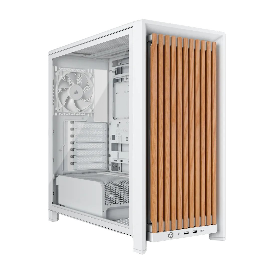 FRAME 4000D RS WOOD Modular High Airflow Mid-Tower PC Case, 4x RS Fans, White & Oak | Buy Online in South Africa