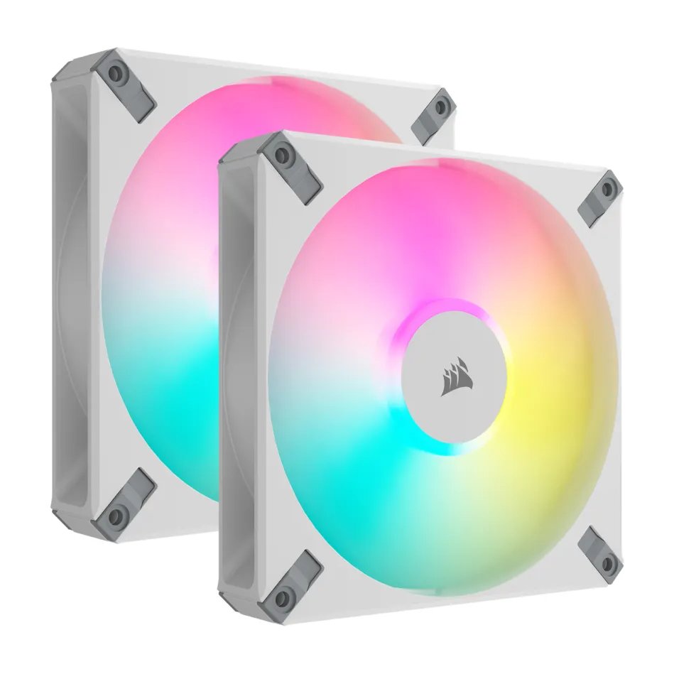 Corsair AF ELITE Series, AF140 RGB ELITE WHITE, 140mm Fluid Dynamic RGB Fan with AirGuide - Corsair | Buy Online in South Africa
