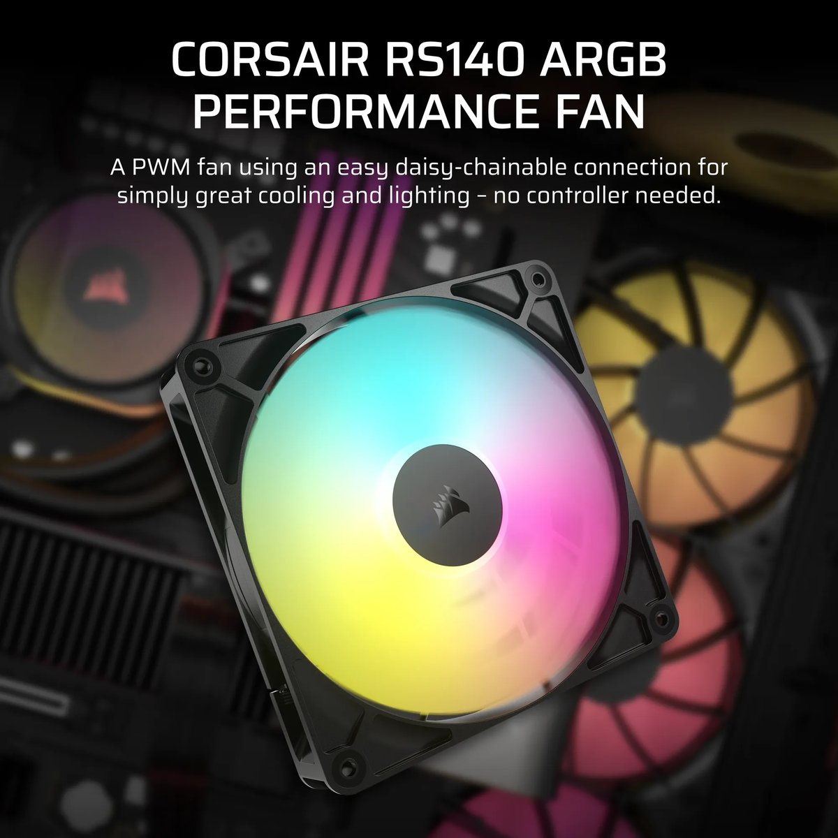 Corsair RS140 ARGB 140mm PWM Fans Dual Pack - Corsair | Buy Online in South Africa