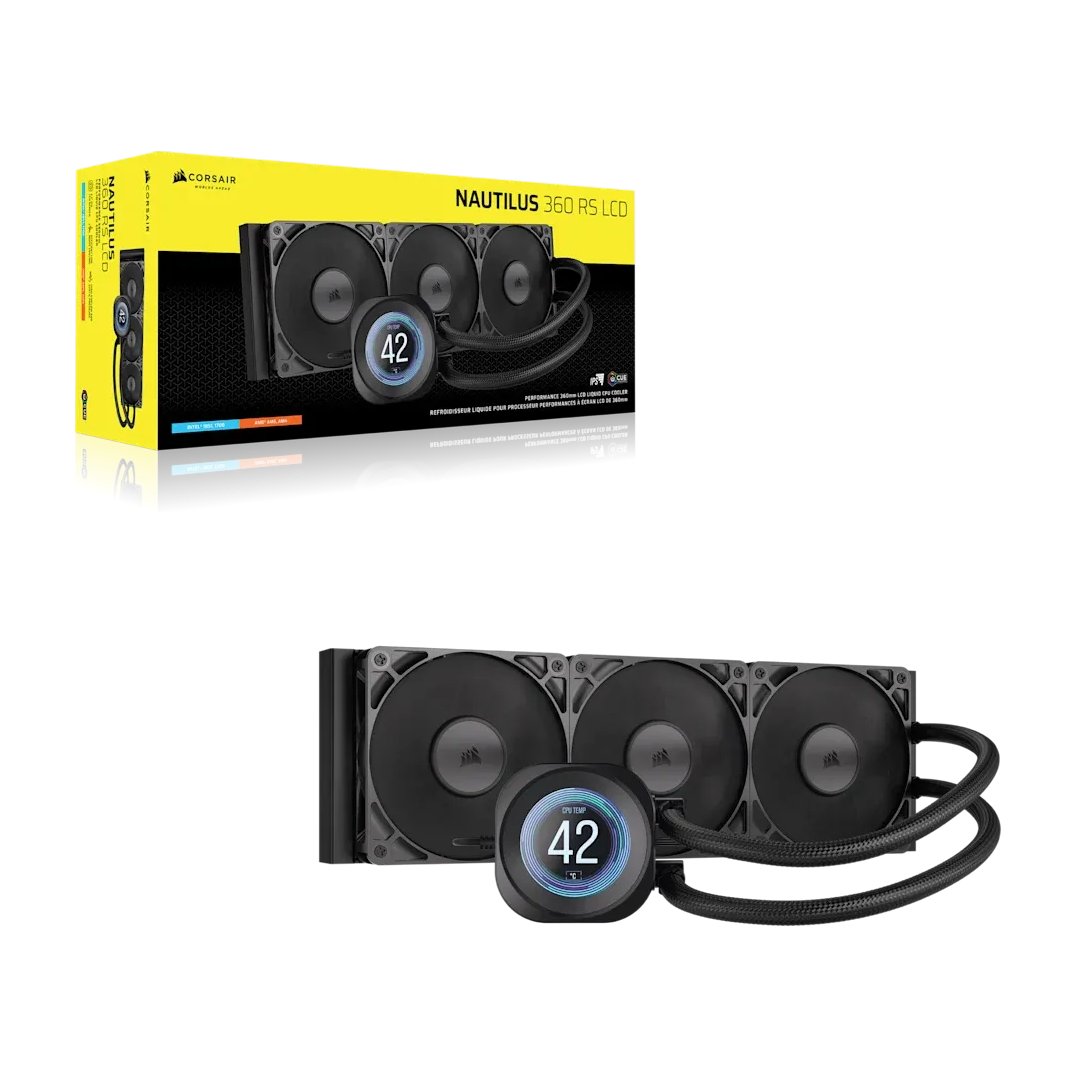 NAUTILUS 360 RS LCD Liquid CPU Cooler – 2.1 IPS LCD Screen RS120 Fans 360 mm Radiator LGA 1851/1700 AMD AM5/AM | Buy Online in South Africa
