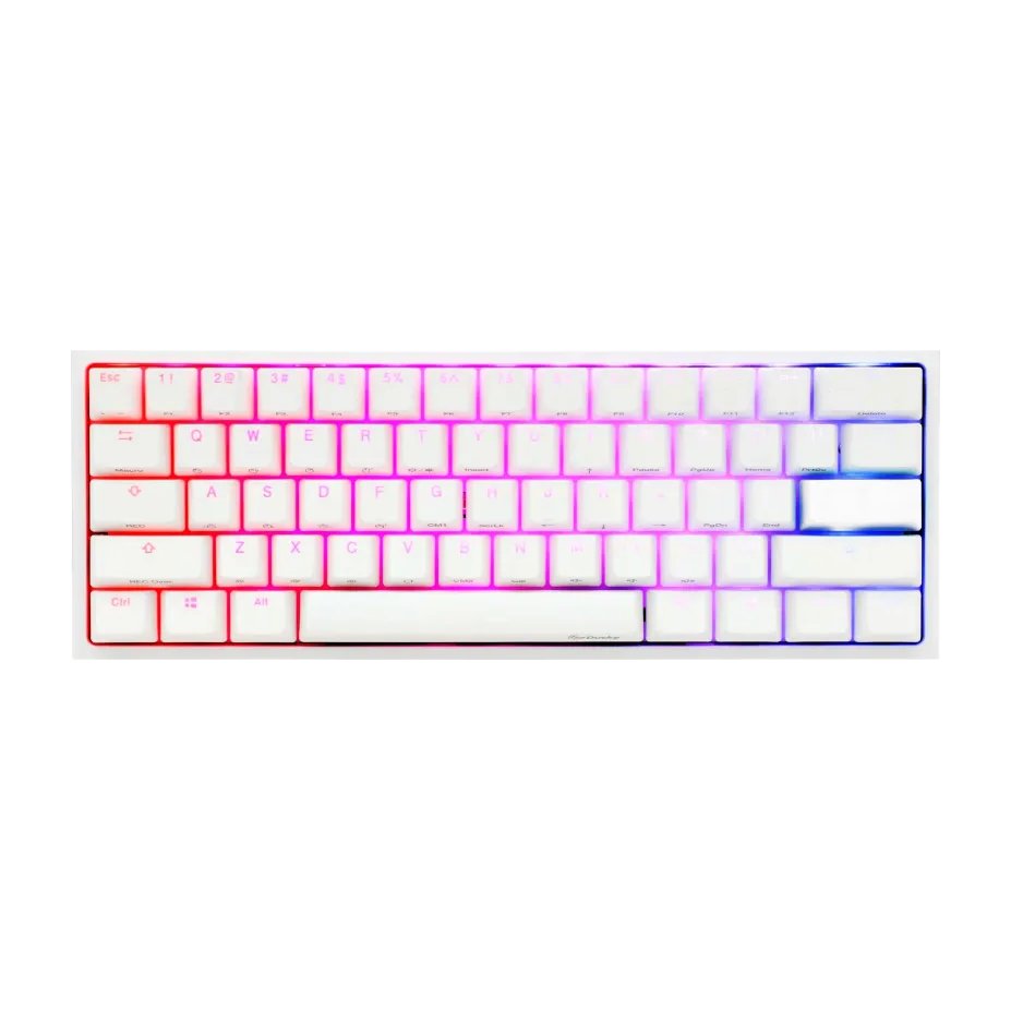 Ducky Keyboard One 2 Pro 60% Mechanical Keyboard, RGB, PBT Double Shot Keycaps – White- Cherry Black | Buy Online in South Africa