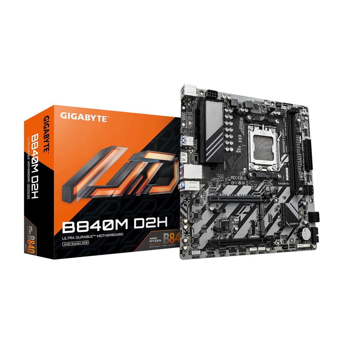 Gigabyte AMD B840 Chipset for AMD AM5, 2x Dual DDR5, 2x M2, 1x HDMI - Gigabyte | Buy Online in South Africa