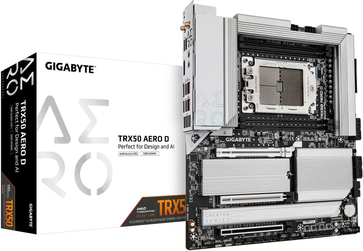 Gigabyte TRX50 AERO D – 4xDDR5 R-DIMMs, 4xM.2, 2 x PCIe5.0 16x, 8 x SATA - Gigabyte | Buy Online in South Africa