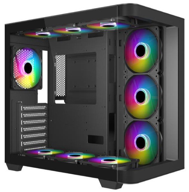 MECER Graphite Curved Gaming ATX Case W/3 +1 ARGB Fan (PSU Excluded). - Mecer | Buy Online in South Africa