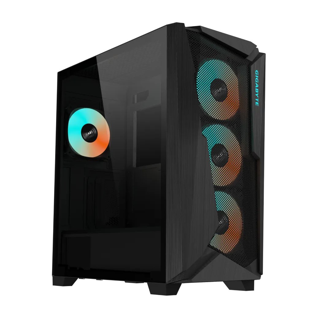 Gigabyte C301 Glass ATX Chassis, 2x 3.5", 2x 2.5" Drive Bays, 360mm Radiator compatible - Gigabyte | Buy Online in South Africa