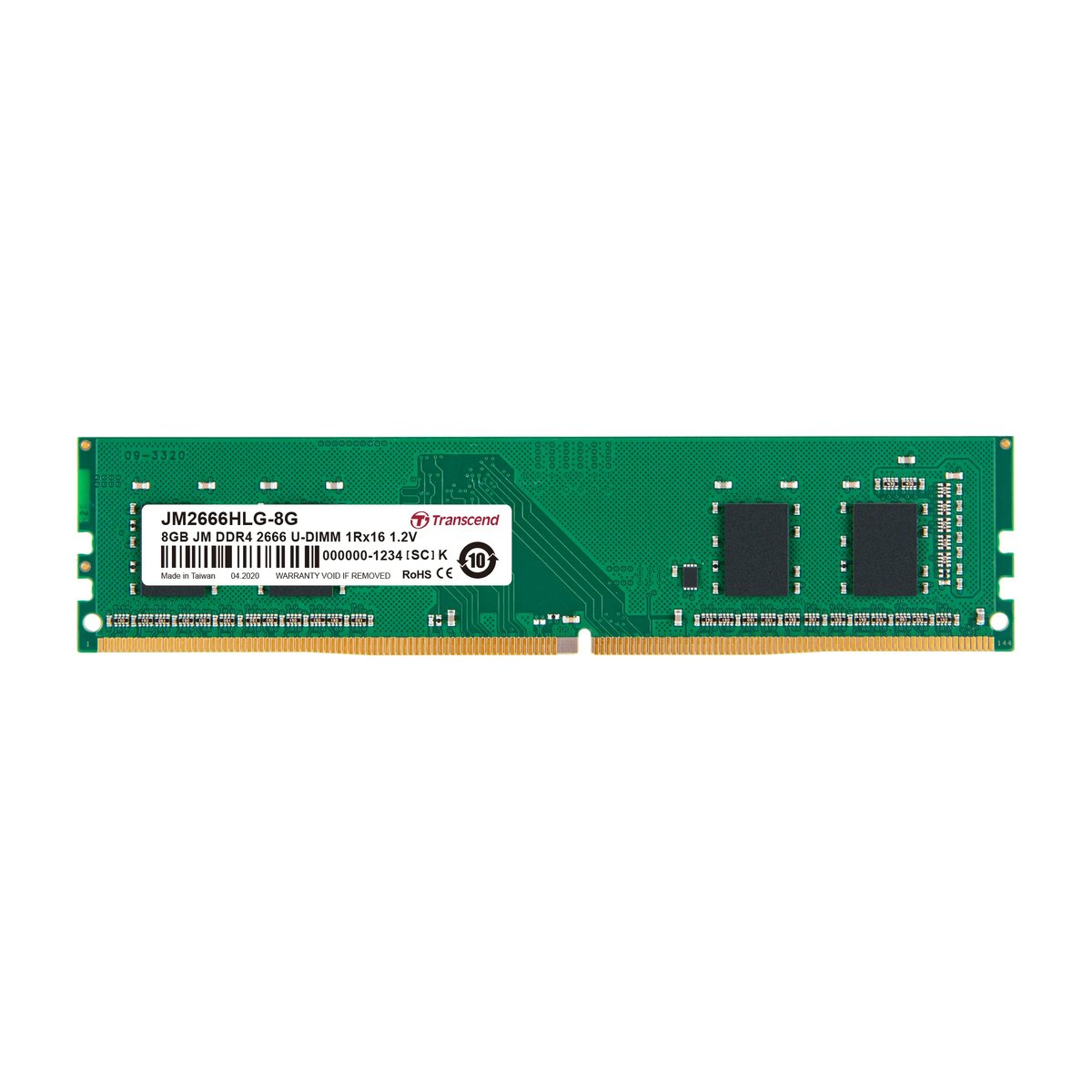 Transcend 8GB DDR4 2666MHz Desktop U-dimm 1RX16 1GX16 CL19 1.2V - Transcend | Buy Online in South Africa