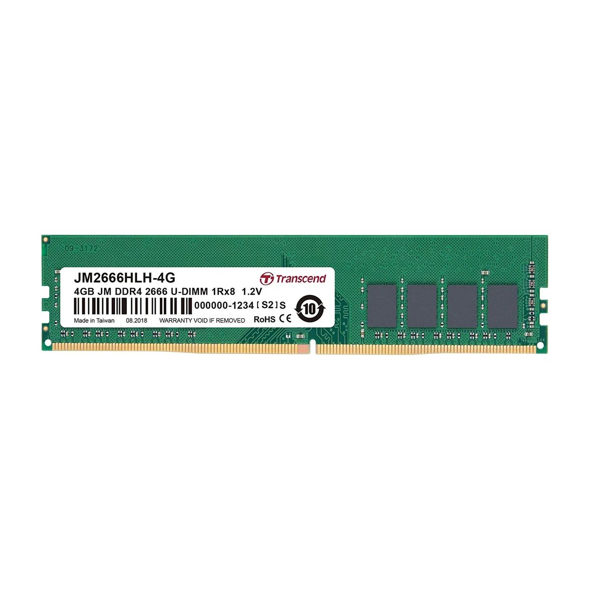 Transcend 4GB DDR4 2666Mhz Desktop U-dimm 1RX8 1GX8 CL19 1.2V - Transcend | Buy Online in South Africa