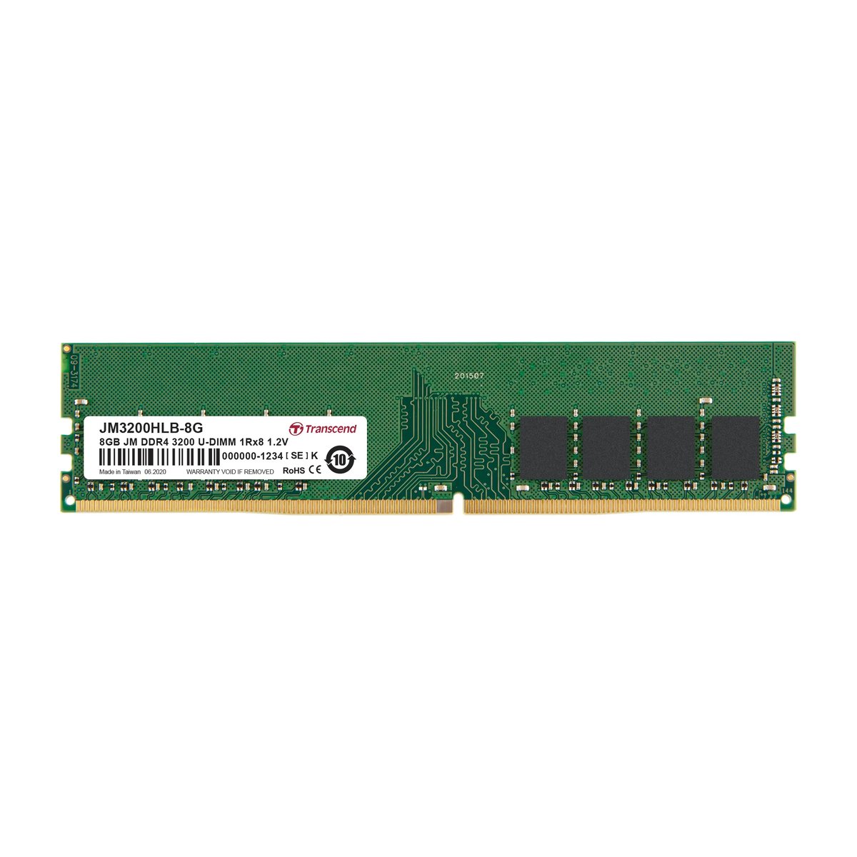 Transcend 8GB DDR4 3200 DESKTOP U-DIMM 1Rx8 1Gx8 CL22 1.2V - Transcend | Buy Online in South Africa