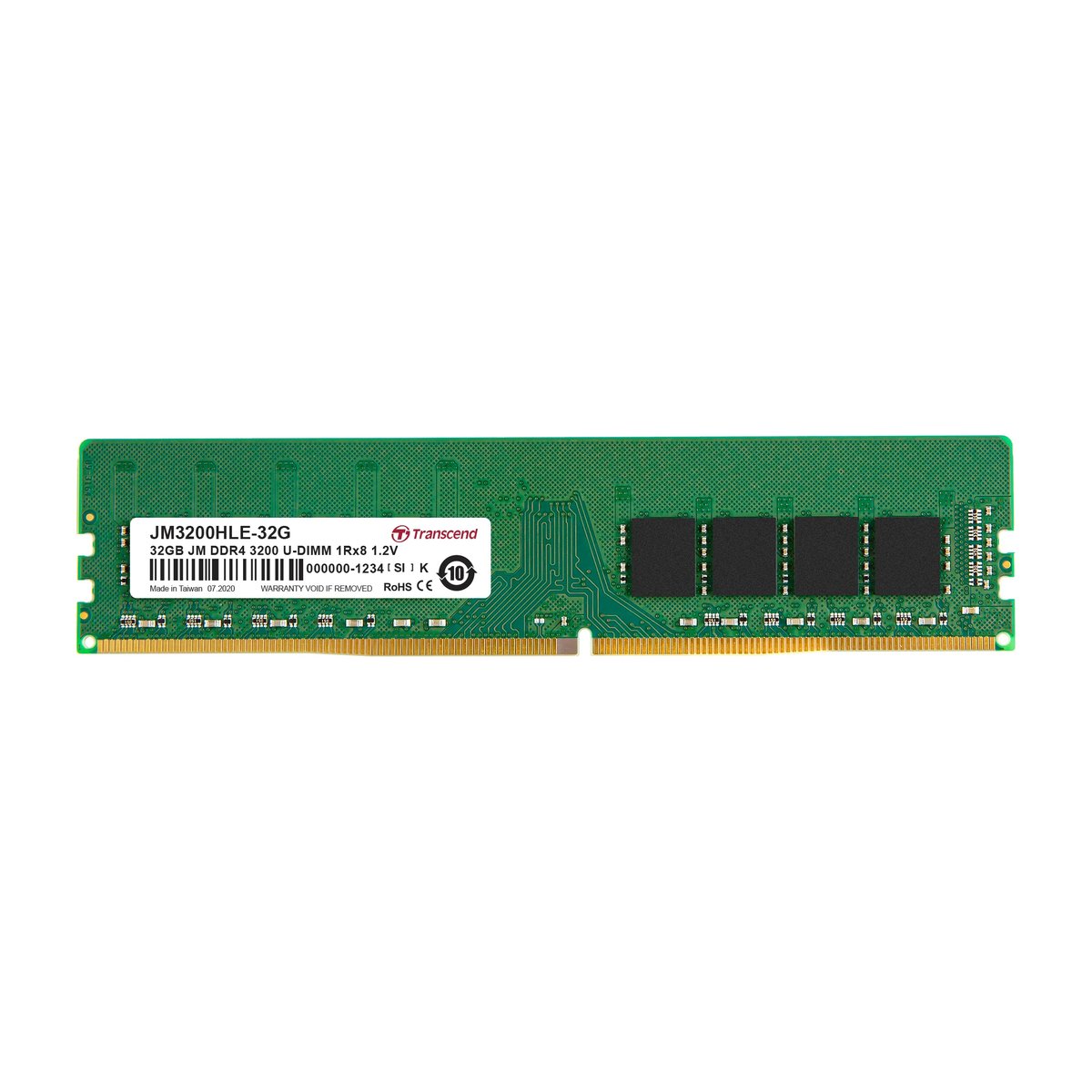 Transcend JET Memory 32GB DDR4-3200 Desktop U-dimm 2RX8 CL22 - Transcend | Buy Online in South Africa