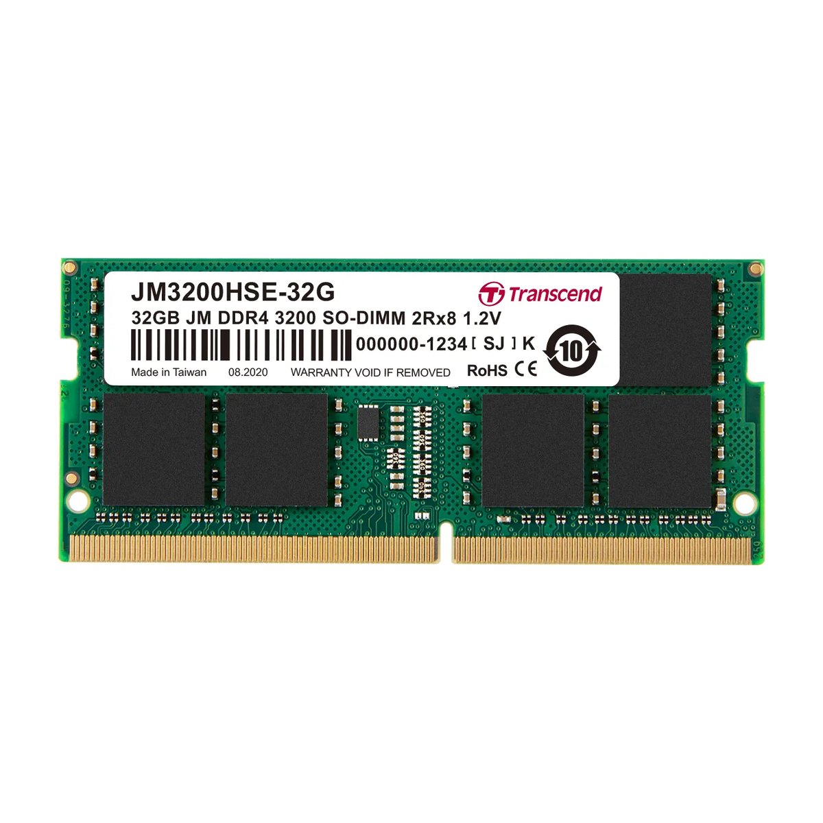 Transcend JET Memory 32GB DDR4-3200 Notebook SO-DIMM 2RX8 CL22 - Transcend | Buy Online in South Africa