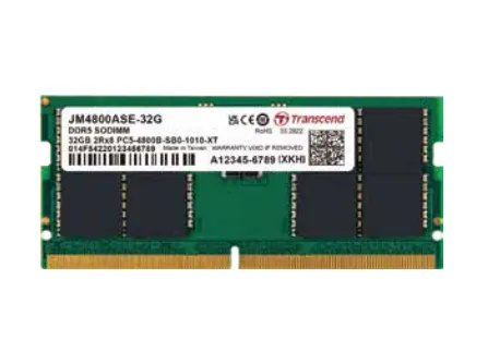 Transcend JET Memory 16 GB DDR5-4800 SO-DIMM 1RX8 CL40 (2Gx8)x8 - Transcend | Buy Online in South Africa