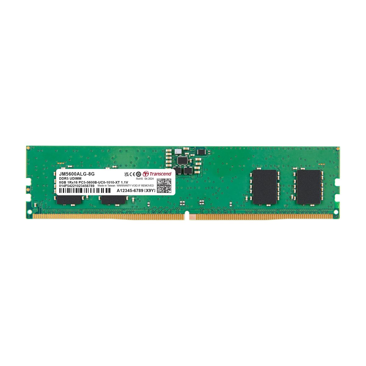 Transcend JET Memory 8GB DDR5-5600 Long DIMM 2RX8 CL46 (1Gx16)x4 - Transcend | Buy Online in South Africa