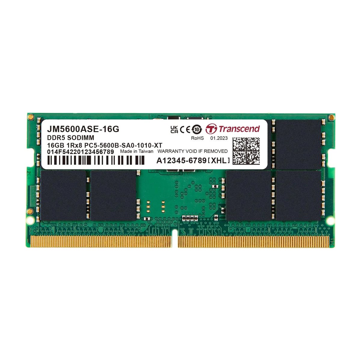 Transcend JET Memory 16GB DDR5-5600 Notebook SO-DIMM 1RX8 CL46 - Transcend | Buy Online in South Africa