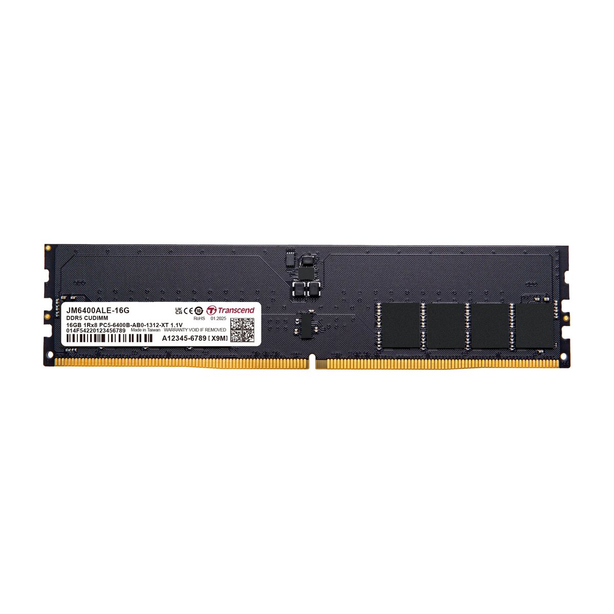 Transcend JET MEMORY 16GB DDR5-6400 Unbuffered DESKTOP CUDIMM 1RX8 CL52 (2Gx8)x8 1.1V - Transcend | Buy Online in South Africa