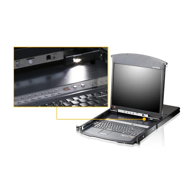 8-port 17" Dual Rail LCD IP Cat5 KVM – D.Rail LCD KVM IP SW. W/(uskb/spkb)/w/(us/eu) Cord | Buy Online in South Africa