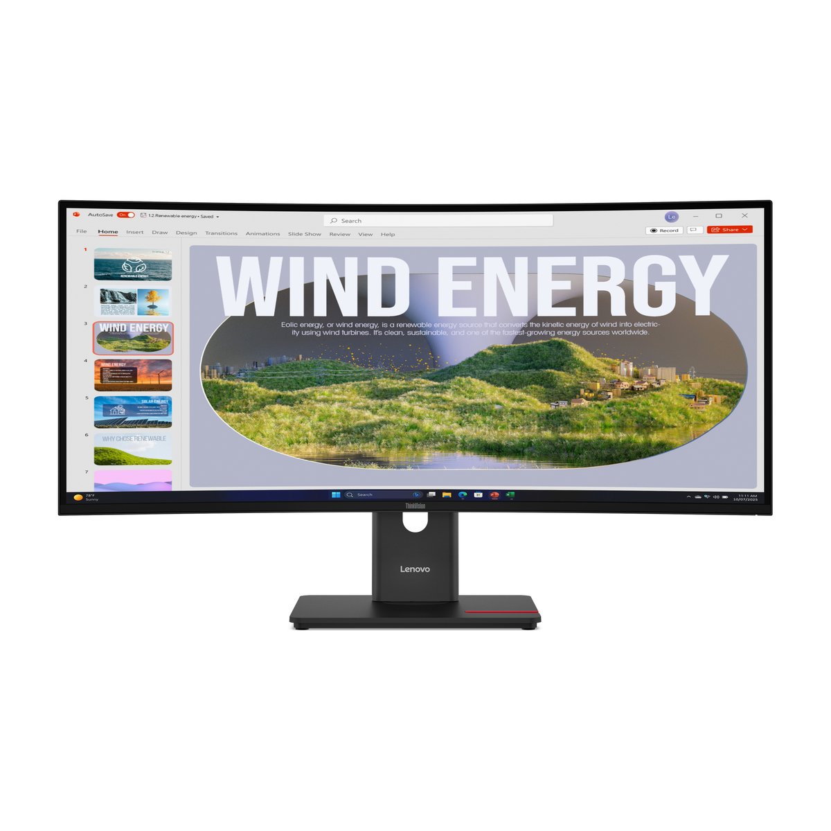 Lenovo ThinkVision T34WD-40, 34" UQHD 4K VA, 120Hz, Internal PSU, 1xHDMI, 1xDP, Typc-C - lenovo | Buy Online in South Africa