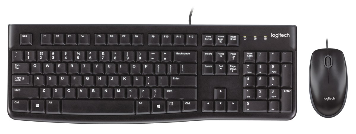 Logitech MK120 - Wired Keyboard and Mouse combo - Black - USB - Logitech | Buy Online in South Africa