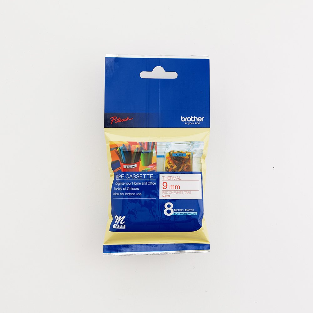 Brother 9MM Red on White Non-Laminated tape - Brother | Buy Online in South Africa