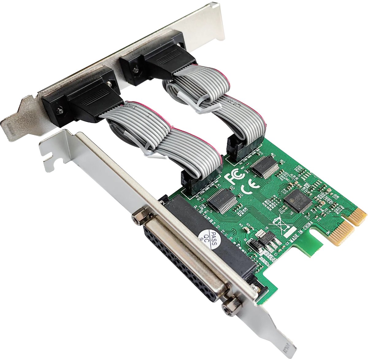 RCT PCI-e 2.3 multi-I/O card with 2x RS-232 (COM) + 1x IEEE 1284 parallel (LPT) ports - RCT | Buy Online in South Africa