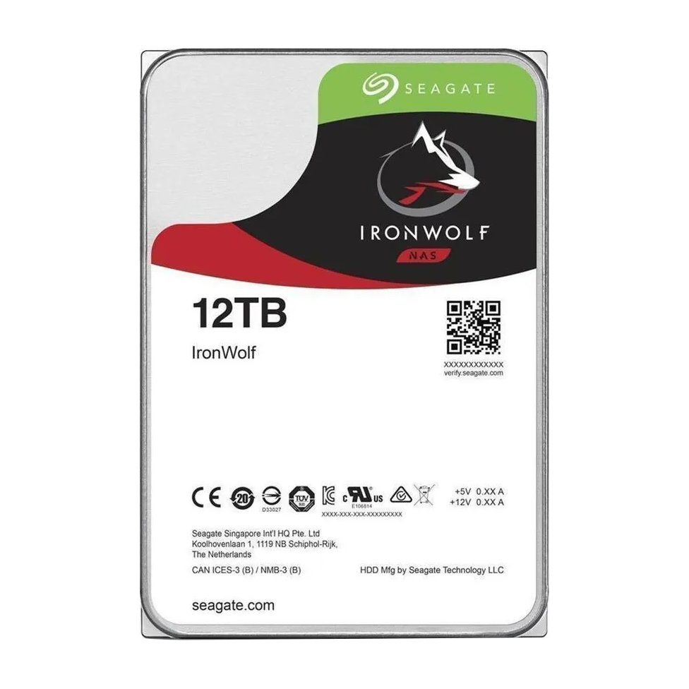 Seagate Ironwolf 12TB NAS, 3.5" Internal, SATA 6GB/s, RPM 7200, 256MB Cache - Seagate | Buy Online in South Africa