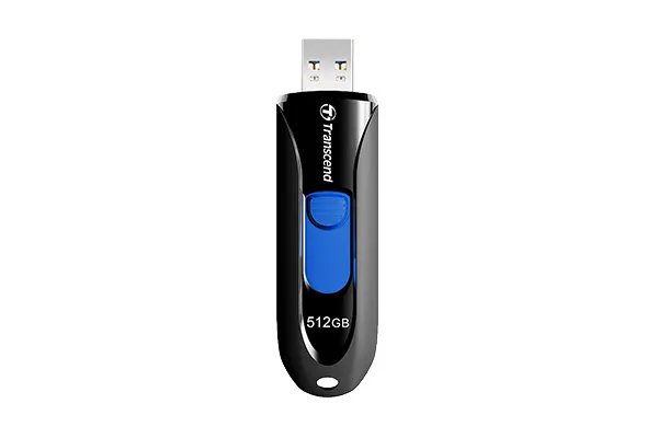 Transcend 512GB JF790 USB3.1 GEN 1 Capless Flash Drive – Black AND Blue - Transcend | Buy Online in South Africa