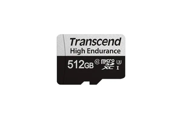 Transcend 350V 512GB High Endurance Micro SD UHS-I U3 CLASS10 – Read 100 MB/S – Write 60MB/S – With SD Adptor  | Buy Online in South Africa