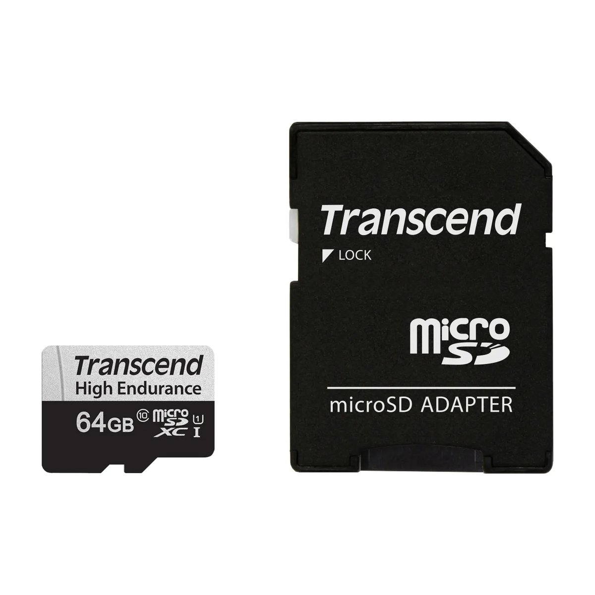 Transcend 350V 64GB High Endurance Micro SD UHS-I U1 CLASS10 – Read 100 MB/S – Write 45MB/S – With SD Adptor - | Buy Online in South Africa