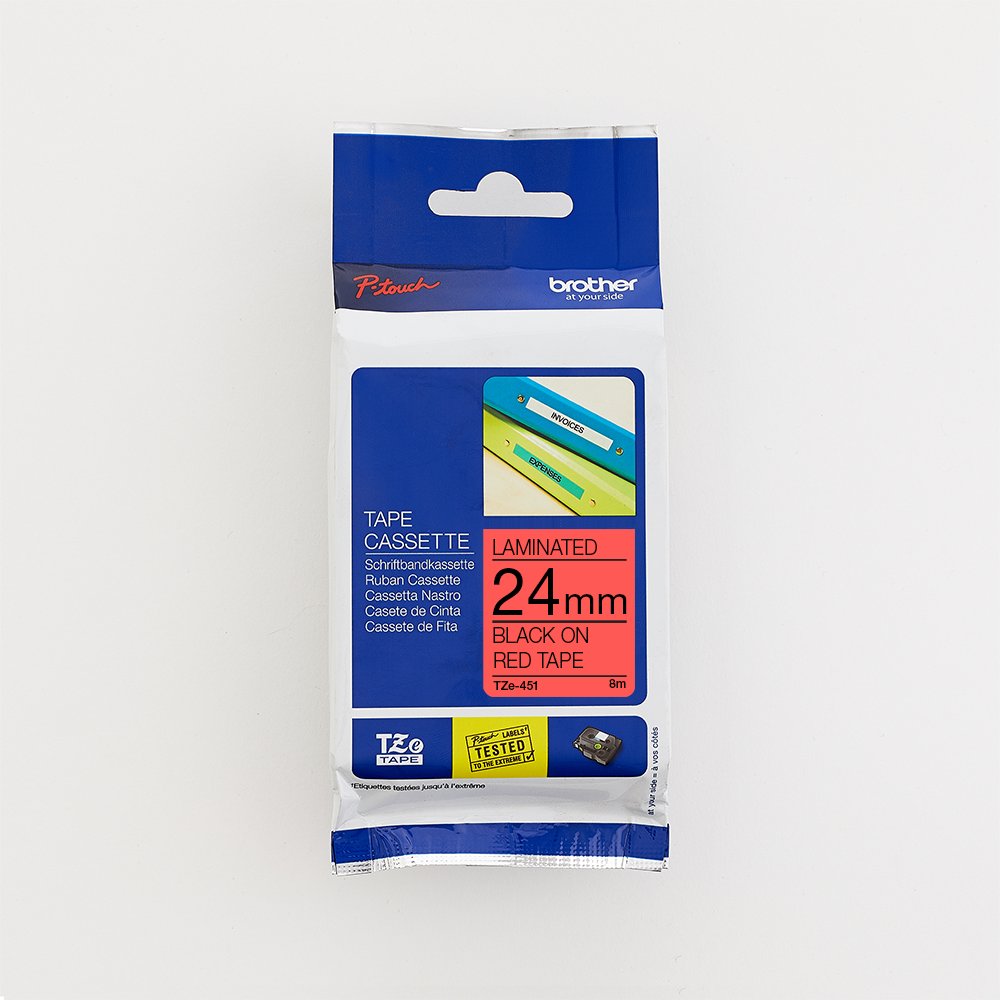 Brother 24MM Black on Red Laminated tape - Brother | Buy Online in South Africa