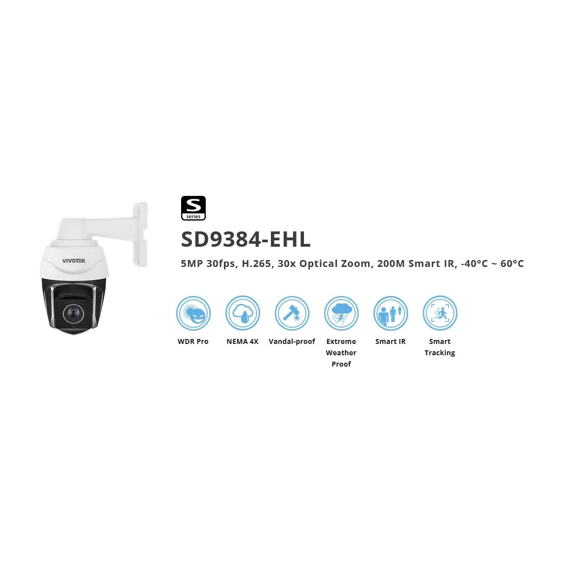 Outdoor Speed Dome, 5MP, 30x Optical Zoom, 200M IR, WDR PRO, 360° Continuous Pan | Buy Online in South Africa