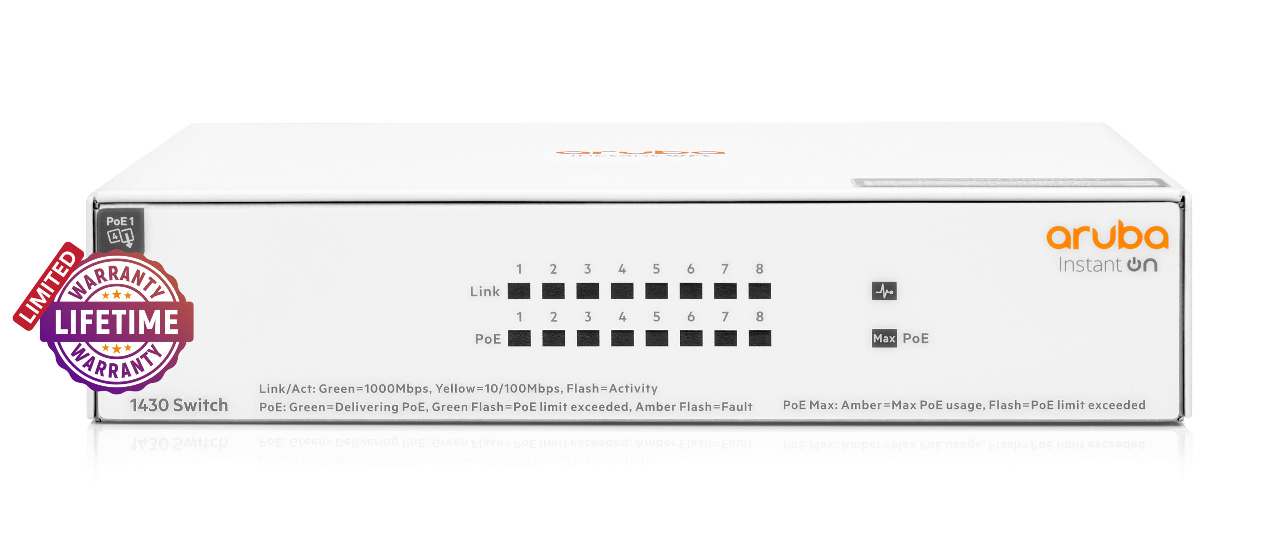 HPE Networking Instant On 1430 8 Port GbE Poe Switch (SW14308G-64W) | Buy Online in South Africa