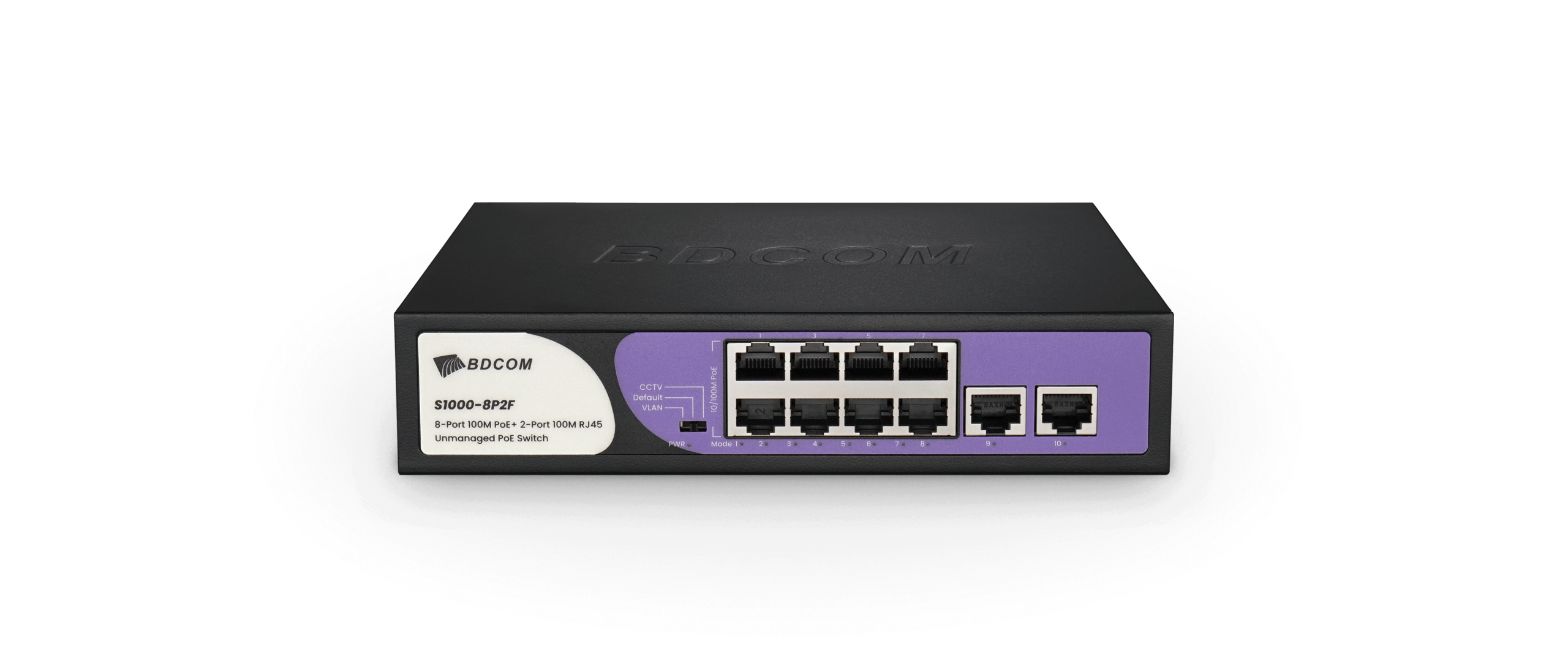 BDCOM 8-Port 100M Unmanaged PoE Switch (8-Port PoE + 2-Port 100M RJ45) 90W PoE Budget | Buy Online in South Africa