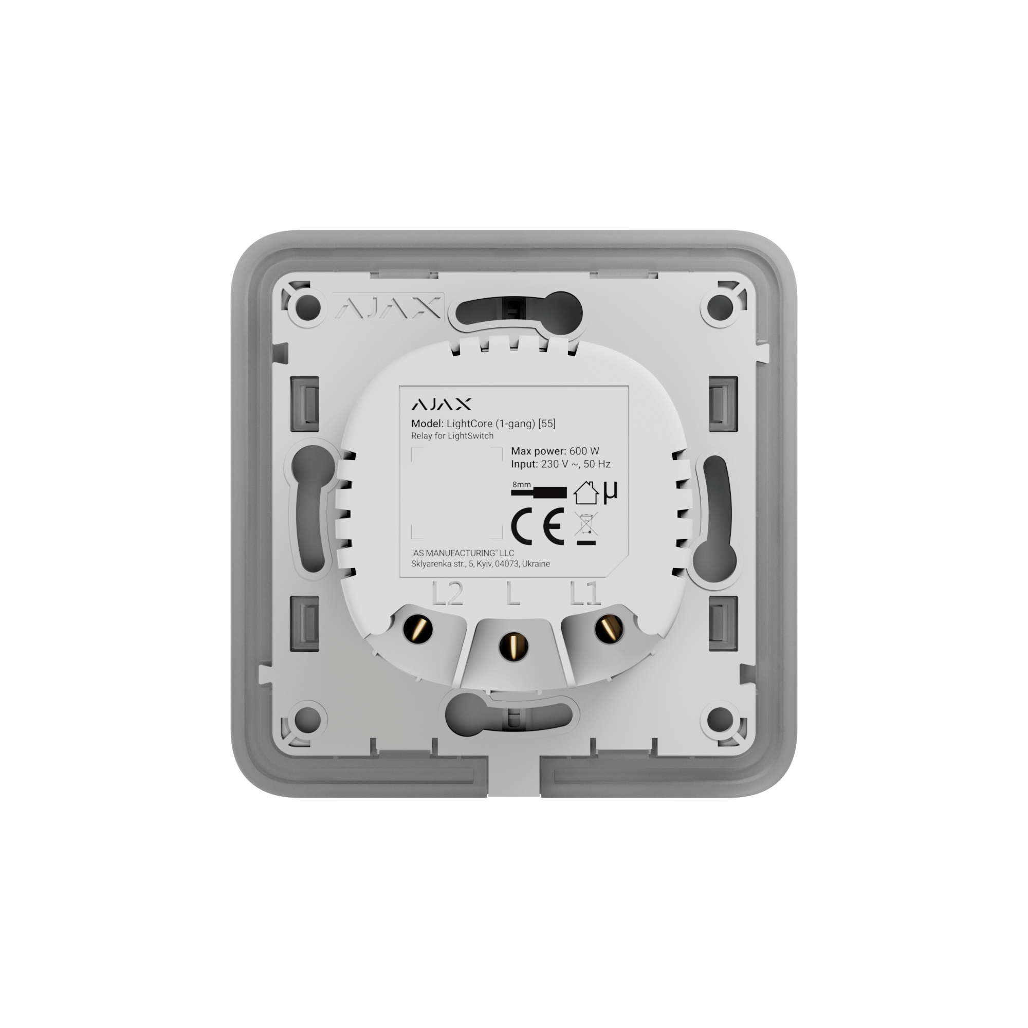 AJAX Security - LightCore (2-gang) Smart Switch, SoloButton not included | Buy Online in South Africa