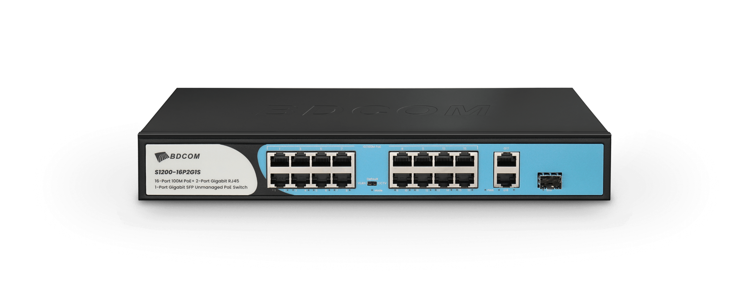 BDCOM 16-Port 100M PoE Switch (16-Port 100M PoE + 1 GE + 1 SFP) 180W PoE Budget | Buy Online in South Africa