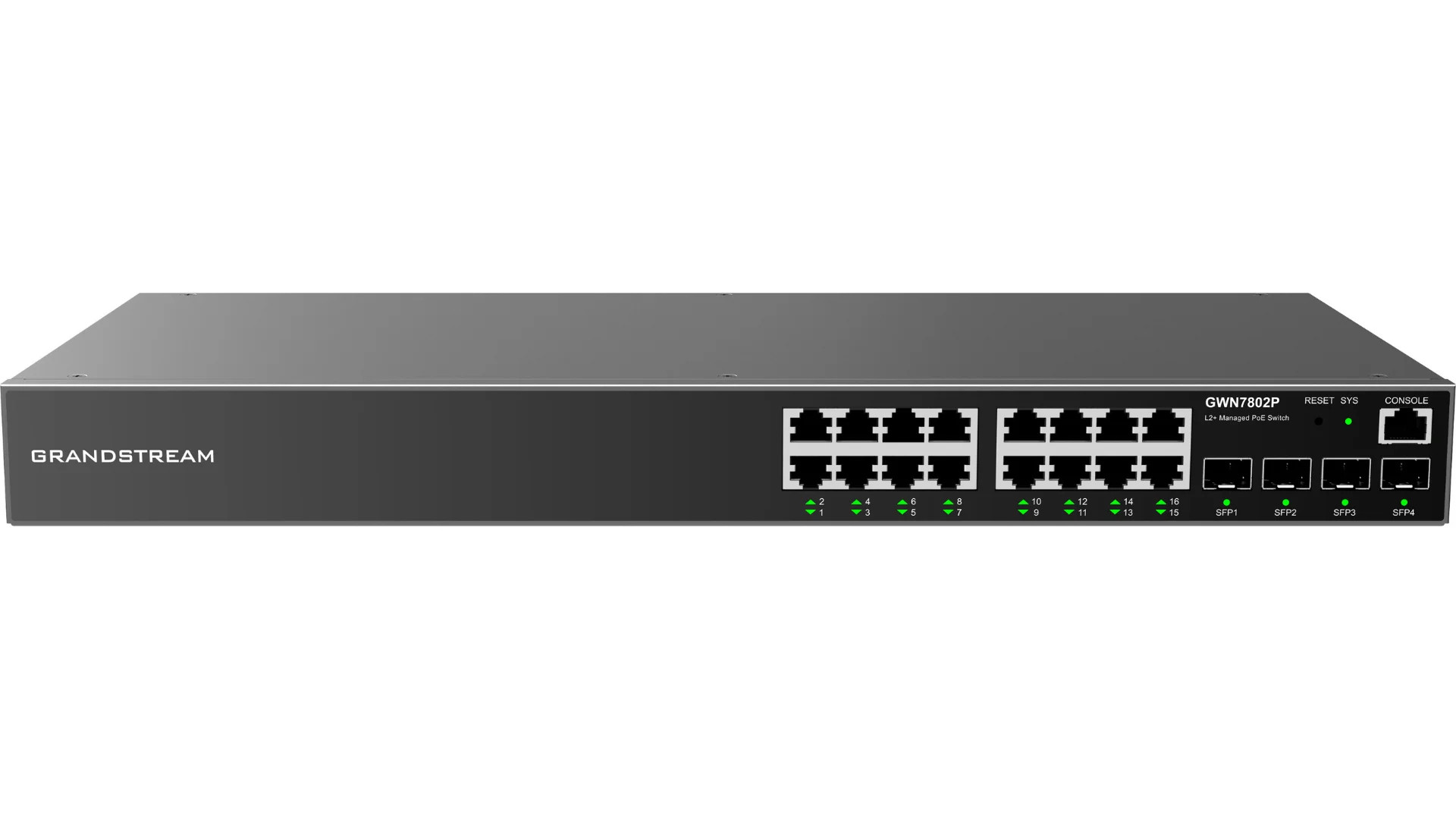 Grandstream Enterprise L2 16 port Managed GbE PoE+ Switch 240W (GWN7802P) | Buy Online in South Africa
