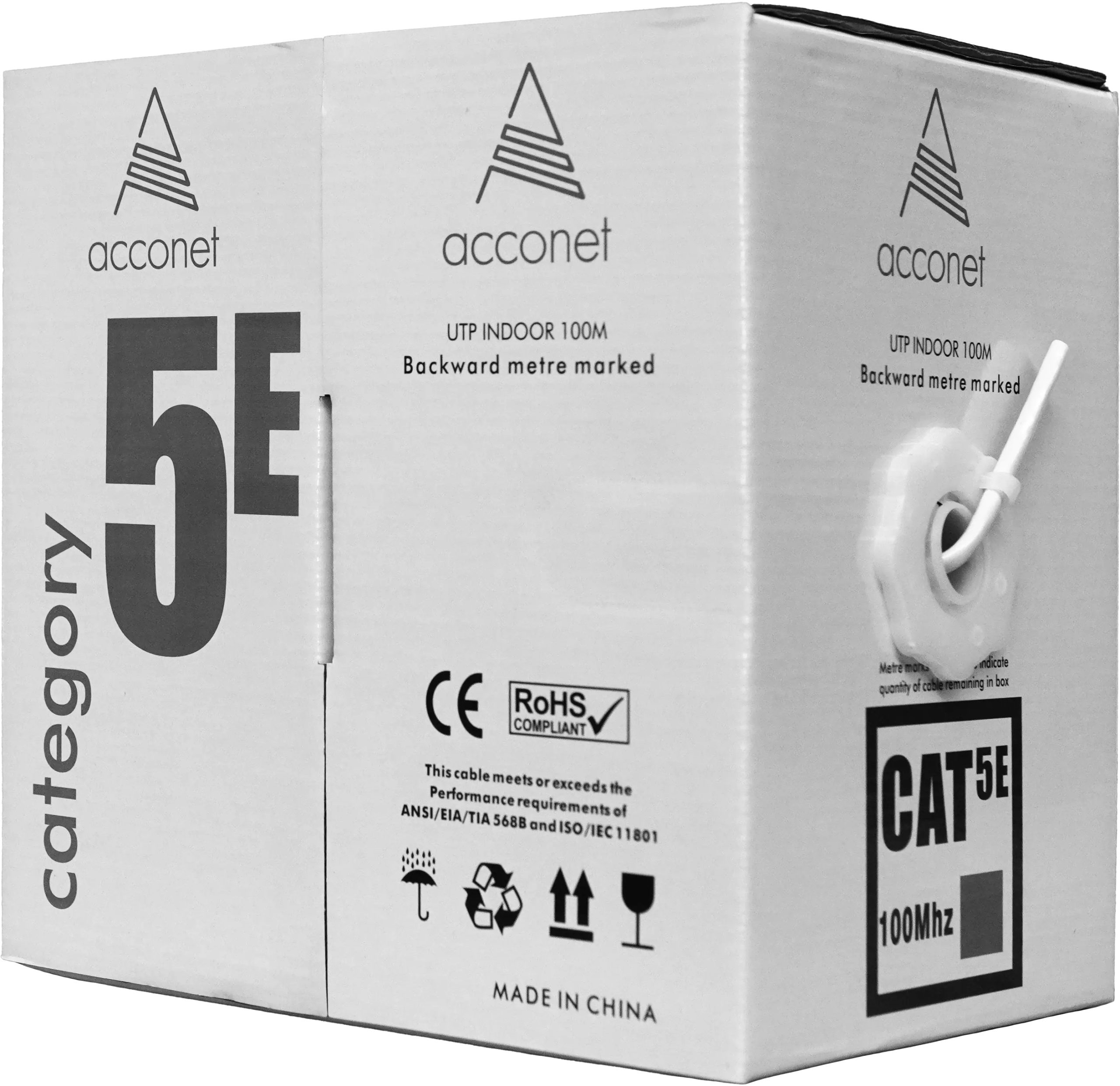 Acconet CAT5e Indoor Ethernet Cable 100m White CCA UTP Pull Box | Buy Online in South Africa